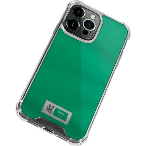 Saudi Arabia Soccer Flag iPhone 14 Pro Max Clear Case